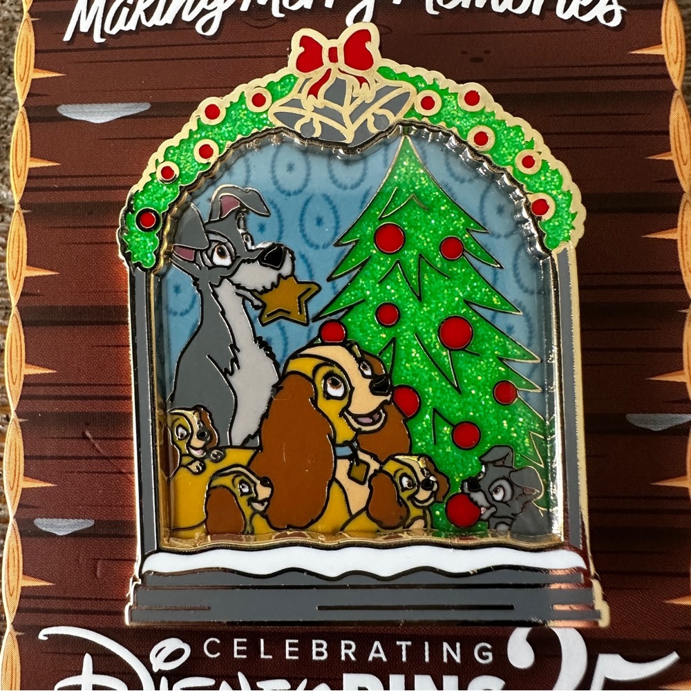 Disney Parks 2025 Holiday Making Merry Memories Lady & The Tramp LE 4500 Pin